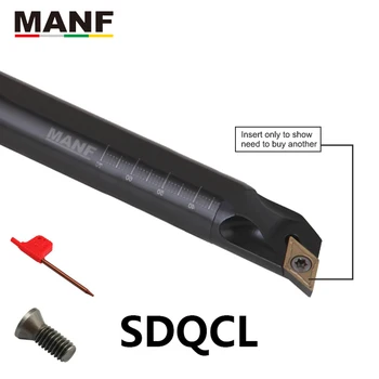 MANF 8mm10mm S16Q-SDQCR07 Pagrieziena Rīks Garlaicīgi Bar Griešanas Toolholders Skrūves Spriegošanas Hoders Par DCMT07/11 maināmas, pārvietojamas starplikas Ieliktņiem
