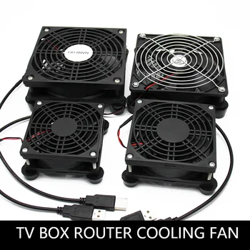 Maršrutētājs ventilators DIY PC Cooler TV Kastē Bezvadu Dzesēšanas Kluss Kluss DC 5V USB strāvas 120mm ventilatoru 120x25mm 12CM W/Skrūves Aizsardzības neto