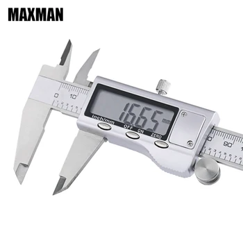 MAXMAN 0-150mm Suportiem Mērīšanas Rīks, Nerūsējošais Tērauds Norāde Kļūdas 0.02 mm Mērīšanas Rīks, ar Calibre Digitālos Rīkus, Kalibrators