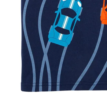 Maz Maven Jaunā Vasaras Bērnu Zils Automobiļu Sacīkšu Automašīnām Iespiesti O-veida kakla Īsām piedurknēm Kokvilnas Trikotāžas Zēniem Ikdienas Tshirts