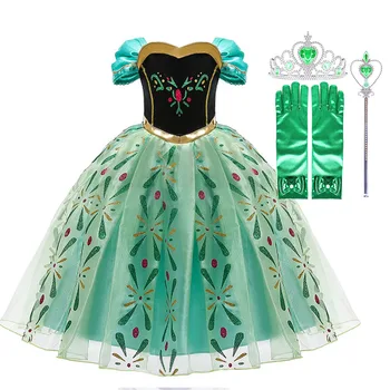 Mazas Meitenes Princese Kleitas Sniega Karaliene Anna Kostīms Bērniem Halloween Cosplay Drēbes Bērniem Dzimšanas Dienas Ballīti Karnevāls Noslēpt