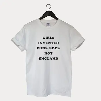 Meitenes izgudroja punk rock nav anglija t-krekls unisex top #rock Tumblr jautra dāvana Unisex Lielāku Izmēru un Krāsu-F016