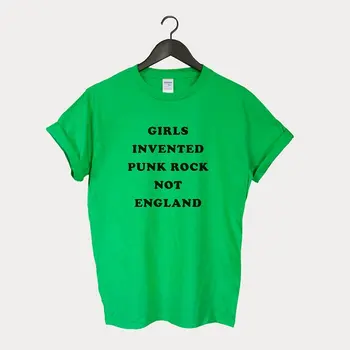 Meitenes izgudroja punk rock nav anglija t-krekls unisex top #rock Tumblr jautra dāvana Unisex Lielāku Izmēru un Krāsu-F016