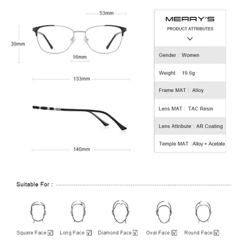 MERRYS DIZAINA Sievietes Retro Kaķu Acu Brilles Rāmis Dāmas Modes Brilles Tuvredzība Recepte, Optisko Briļļu S2121
