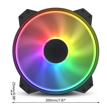 MF200R ARGB 5V 3PIN 20cm Simfoniskais Datora Darbvirsmas Dzesēšanas Ventilators ar RGB LED Gaismas Klusums Šasija Fan Cooler Master