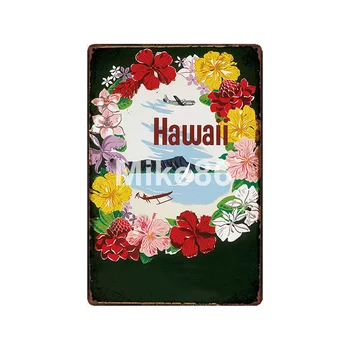 [ Mike86 ] HAWAII HAVANA IZRAĒLA INDIJA, Meksika, Brazīlija Metāla zīmju Vintage Veikalā Retro Pilsētas Ceļojuma Glezniecības Mākslas 20*30 CM LT-1933