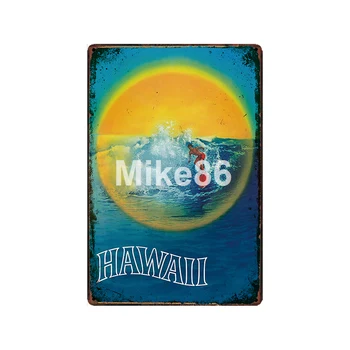 [ Mike86 ] HAWAII HAVANA IZRAĒLA INDIJA, Meksika, Brazīlija Metāla zīmju Vintage Veikalā Retro Pilsētas Ceļojuma Glezniecības Mākslas 20*30 CM LT-1933