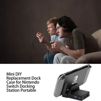 Mini DIY Nomaiņa Doks Gadījumā Nintendo Slēdzis Docking Station Portable