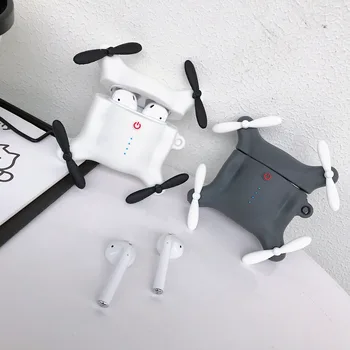Mini Dūkoņa 3D Mīksta Silikona Austiņas Gadījumā Airpods Pro Radošumu Dīvainas Lietas Aizsardzības Vāks AirPods 2 Lieta