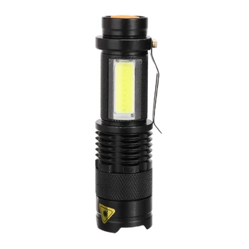 Mini LED Lampiņu Ūdensizturīgs 14500/AA Baterijas Lukturīši Teleskopiskie Tālummaiņas Darba Apgaismojums Āra Pārgājienu Maršruta 9.3x2.5x2cm