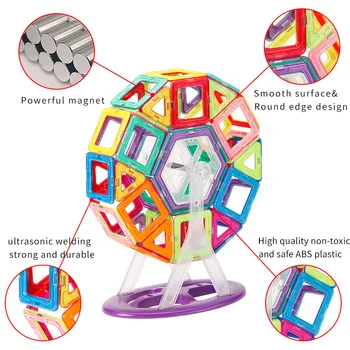 Mini Magnētiskais Konstruktors, Rotaļlietas, Bloki Ēku Magnētisko Dizainers Bērniem Magnēts Spēles Izglītojošas rotaļlietas Bērniem Xmas Dāvanas