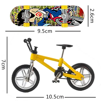 Mini Modeli Pirkstu skeitbordu Sakausējuma velosipēdu, Motorolleru Tiny Šūpoles Valdes Sacīkšu Kalnu velosipēdu Kolekcija Dāvanu Rotaļlietas bērniem