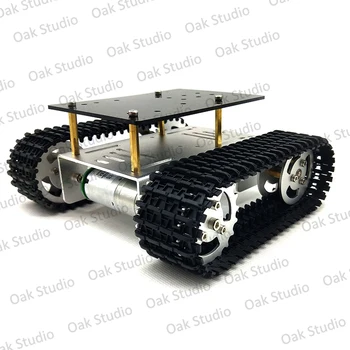 Mini T10 Smart Tvertne Automašīnas Šasijas Kāpurķēžu Caterpillar Kāpurķēžu Robota Platformas Arduino DIY