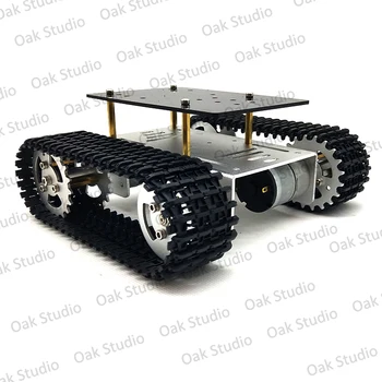 Mini T10 Smart Tvertne Automašīnas Šasijas Kāpurķēžu Caterpillar Kāpurķēžu Robota Platformas Arduino DIY
