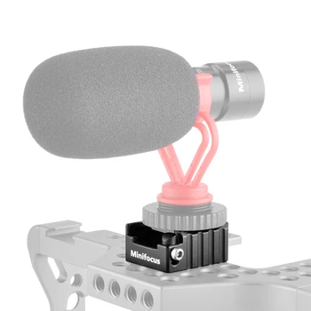 Minifocus Aukstā Apavu Mount Adapteris ar Anti-Off Pogu, Kamera DSLR Zibspuldzes Led Gaismas Monitora Video Mikrofons Būris Rīkoties ar Platformu