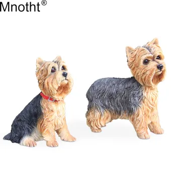 Mnotht 1/6 Jorkšīras Terjera Suņu Simulācijas Suns Modelis Anmial Skatuves Piederumu Mini Rotaļu Rīcības Attēlu Kolekcija Dāvanu m3n 5150