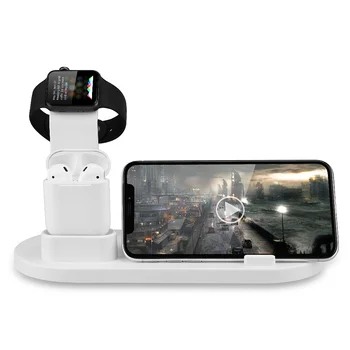 Mobilo Telefonu Lādētāju Stāvēt, Skatīties Lādētāju 3 in 1 iPhone Airpods Pro Apple Skatīties Xiaomi Huawei dokstacija chargeur