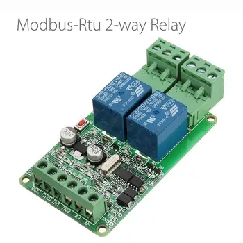 Modbus-rtu 2-way releja moduļa Izejas 2 ieejas kanālu pārslēgšana TTL / RS485 komunikācijas interfeiss