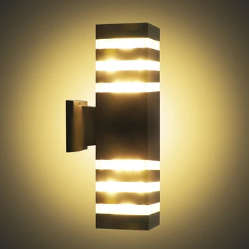 Moderna Āra Apgaismojums Ūdensnecaurlaidīgs uz Augšu, uz Leju, LED Sienas Lampa Āra Ķermeņi Rūpniecības Dekori Dārza Ārpus Buitenverlichting