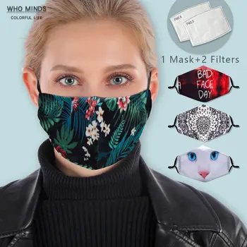Modes Atkārtoti Sejas maska Ar Regulējamām Lencēm Ar Mazgājams Filtrs Maska Sievietes Mutes Maska, Pretvēja Muti-purns Maskas