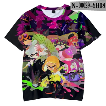 Modes Bērnu T Krekls Uzdrukāts Splatoon Vīriešu T Krekls 3D T-kreklu apdruka Vīriešu Sieviešu Vasaras Harajuku Topi Gadījuma Tīsas Bērnu Īsām Piedurknēm Gabalu