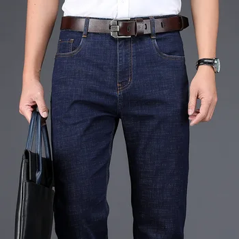 Modes gadījuma vīriešu biznesa oficiālu džinsi 