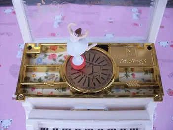 Modes Modelēšana Balts Music Box Piano Music Box Balerīna Girl Dzimšanas Dienas Dāvana Smalku Rotu Balerīna Mūzikas Vācelītes