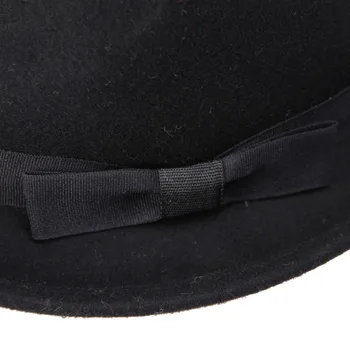 Modes Sievietes VTG Black Fedora cepuri Stilu Uzskatīja, Trilby Cepuri BNWT/JAUNAIS Gangsteris Laday Panama Saules Cepure Ar Joslu 10