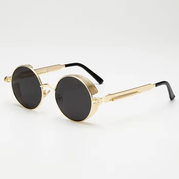 Modes Steampunk Saulesbrilles Zīmola Dizaina Vīriešu un Sieviešu Kārtas Sunglass Vintage Punk, Saules brilles UV400 Toņos Briļļu Oculos de sol