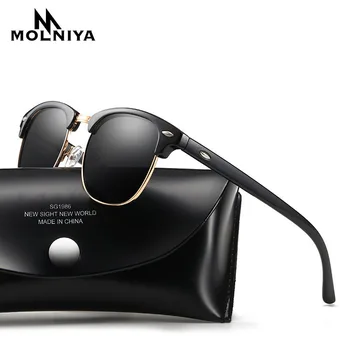MOLNIYA Classic Polarizētās Saulesbrilles, Vīriešu, Sieviešu Retro Zīmola Dizainere Augstas Kvalitātes Saules Brilles Sieviešu Vīriešu Modes Spogulis Sunglass
