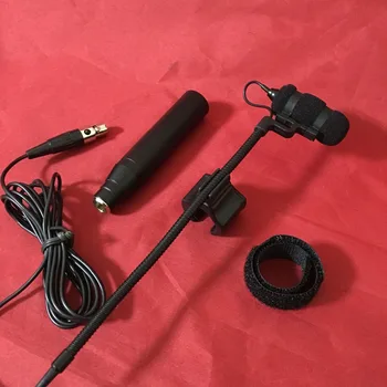 MU100 Mikrofons +M100F Flautas Klipu + XLR 48V Phantom Power Adapteris Instrumentu Mic Klarnetei Althorm Harmonikas Cucurbit Flauta