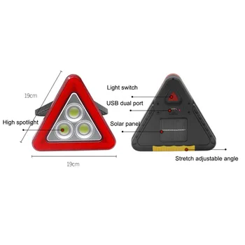 Multi-funkciju, Ar LED Gaismas Avārijas Trīsstūris Brīdinājuma Zīmes Brīdinājuma Rāmi, Prožektori, auto gaismas brīdinājuma signāls