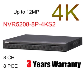 Multi-valodu 8CH POE VRR NVR5208-8P-4KS2 8CH 1U 4K&H. 265 1080P VRR atbalsta 2 Sata portu 8 poe ports līdz 12 mp izšķirtspēja izšķirtspēja