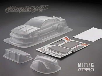 Mustang GT350 1/10 1:10 RC PC virsbūvi 200mm platumā, Pārskatāmas labs nav krāsotas drift virsbūvi RC hsp hpi trax Tamiya