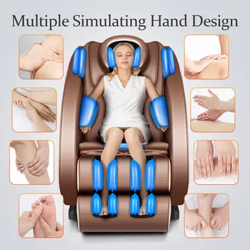 MZ Tirdzniecības 8d Nulles Gravitācijas Masāžas Krēsls Apkures Nolaist Elektriskā Shiatsu Pilna Ķermeņa drošības Spilvens Massager Mašīna veselības Aprūpes