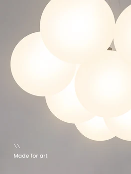 Mākslas Dekoru Stikla Bumbu Piekariņu Gaismas Mūsdienu Dzīvojamā Istaba LED Pendant Lampas Ziemeļvalstu Guļamistaba Gaismas Armatūra Lusters Gaismeklis ēsmas zivtiņu vadi