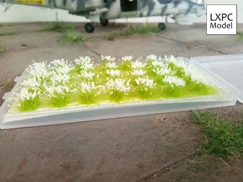 Mākslīgo ziedu zāli, Balto orhideju ziedu klastera Modelis DIY skatuves izgatavošanas materiāli