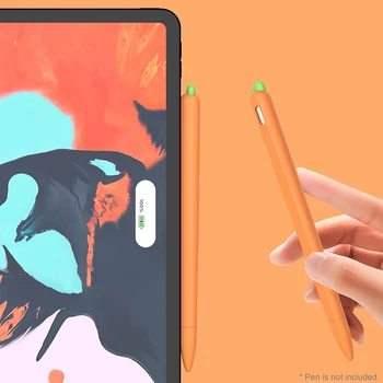 Mīksto burkānu Silikona Savietojams ar Apple Zīmuli 1 2 Gadījumā ir Savietojams ar iPad Planšetdatoru Touch Pen Irbuli seguma