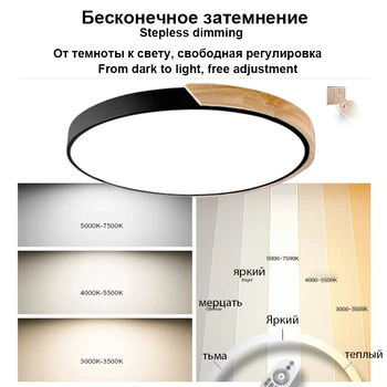 Mūsdienu LED Griestu Gaismas Ultra Plānas Koka Griestu Lampas, Dzīvojamās Istabas Apgaismojums Virtuve, Koridors, Balkons Gaismu ar Tālvadības pulti