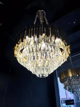 Mūsdienu LED Lustras Apgaismojums Dzīvojamā Istabā, Ēdamistabas Luksusa Kristāla Moderns Griestu Lustras Kulons Karājas Gaismas