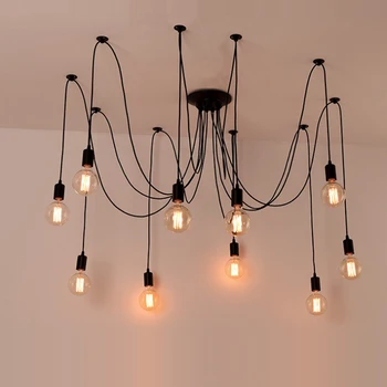 Mūsdienu LED Pendant Gaismas Spider Rūpniecības Kulons Lampas Vintage Retro Karājas Lampas Dzīvojamā Istabā, Guļamistabā DIY E27 Led Gaismas