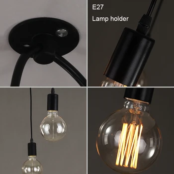 Mūsdienu LED Pendant Gaismas Spider Rūpniecības Kulons Lampas Vintage Retro Karājas Lampas Dzīvojamā Istabā, Guļamistabā DIY E27 Led Gaismas