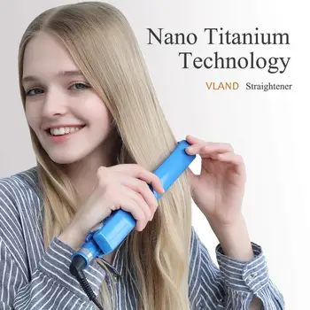 Nano Titanium Pārklājumu Jonu Iztaisnošanas Dzelzs Plakanais Matu Iztaisnošanas Suka Ātri, Apkures Veidošanas Līdzekļi Iztaisnotājs Sukas