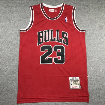 NBA Vīriešu Čikāgas Bulls #23 Michael Jordan Basketbola Svīteri 98 Klasika Sarkano Svīteri