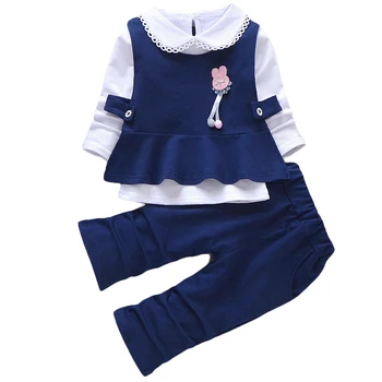 Neborn Baby Meitenes Lāce, T Krekls, Veste Bikses 3Pcs Apģērbu Komplekts Toddler Bērni bērnu Apģērbu Komplekti Meitenēm Savirmot Pateicības Tērpiem