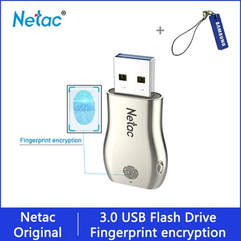 Netac pen drive 32GB 64GB, 128GB Atzīšanu pirkstu Nospiedumu Šifrēta key USB Flash Drive, Memory Stick iphone 7 8 ios13 Pendrive
