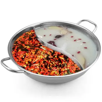 NOCM Nerūsējošā Tērauda Karstā Pot Virtuves Zupa Stock Pot Virtuves Indukcijas Plītis Vārīšanas Katlā Mandarīnu Pīle Pot