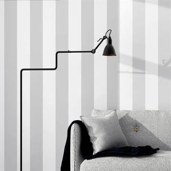 Nordic Style Pelēka Vertikālas Svītras Tapetes Dzīvojamā Istabā, Guļamistabā, Apģērbu Veikals, KTV Fona Mājas Apdare Tapetes