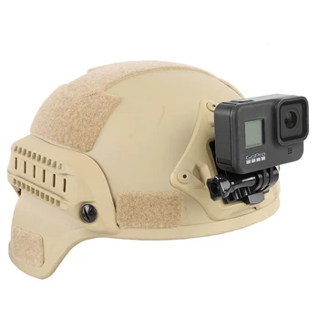 NVG Taktiskās ķivere mount bsae par GoPro9 SJCAM AKASO DJI Action Camera pirmās personas skats Mobilā tālruņa Turētājs fotografēšanas Piederumu