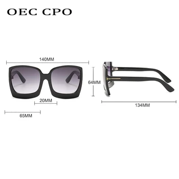 OEC CPO Laukumā Saulesbrilles Sievietēm Jaunā Modes Lielgabarīta Plastmasas Rāmis, Saules Brilles Sieviešu Vintage Toņos Moderns Brilles UV400